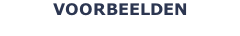 VOORBEELDEN AFDRUK-MOGELIJKHEDEN